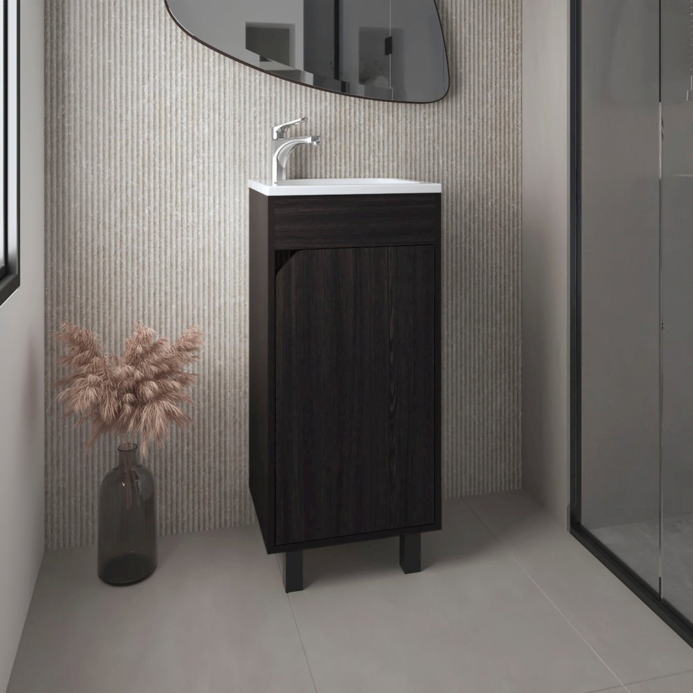 Vanity Sink, Modern Floor Cabinet, Single Door Storage,Manufactured Wood Finish. Picture 2