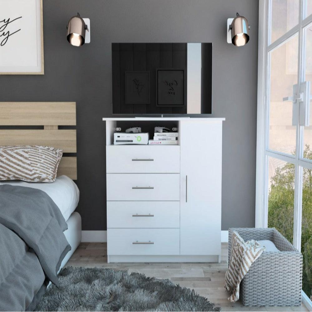 Dresser Beaufort, Four drawers, White Finish. Picture 1