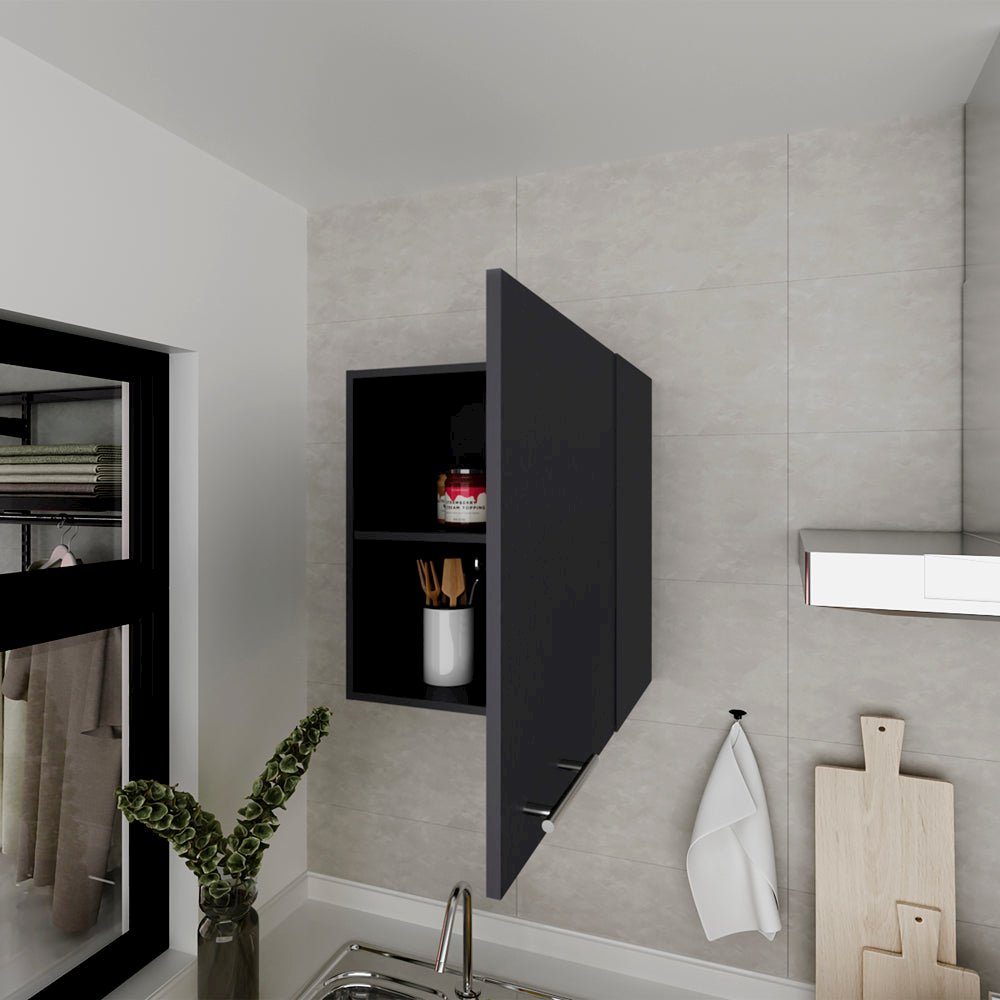 Wall Cabinet Dennard, Kitchen, Black. Picture 5