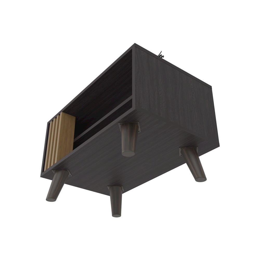 Coffee Table Kronos Wengue, Modern Living Room Center Table,Open Storage Shelves. Picture 4