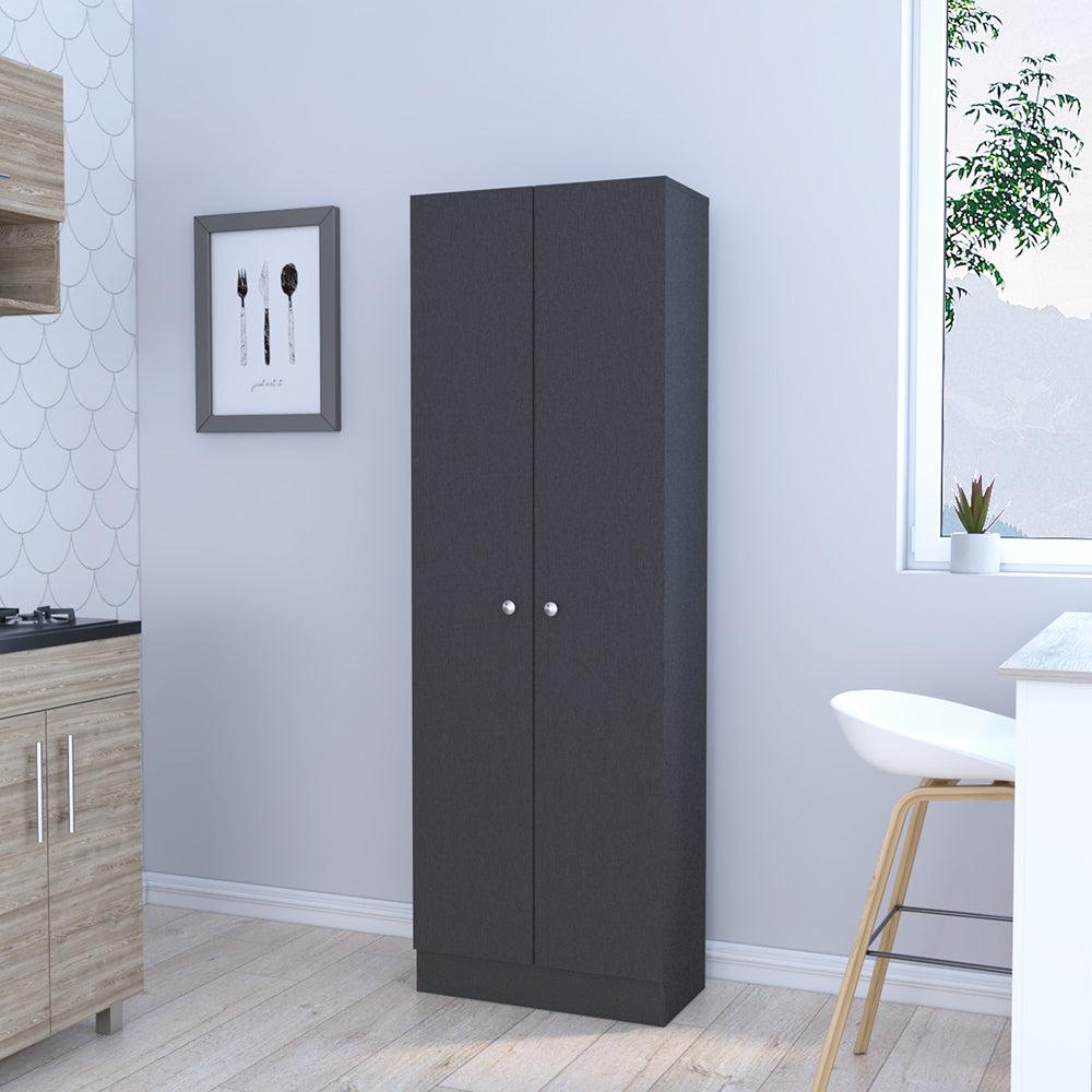 Storage Cabinet Pipestone, Double Door, Black Wengue Finish. Picture 1