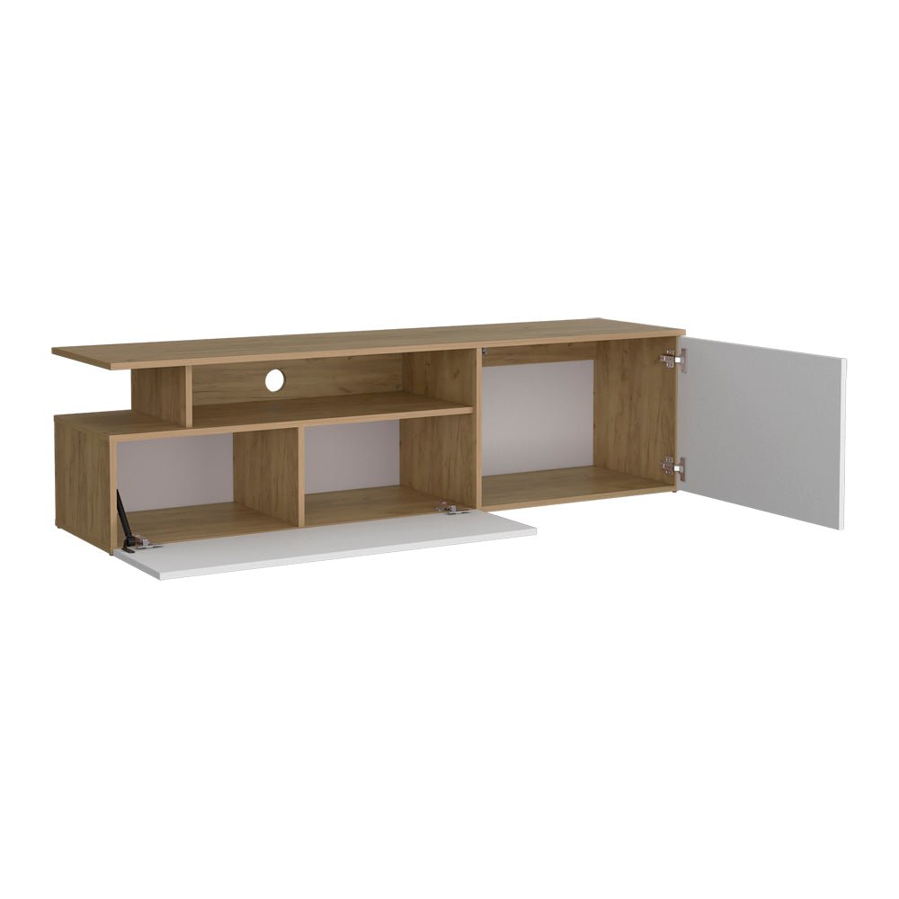 Summerfield Tv Stand, Living Room, White/Ligth Pine. Picture 5