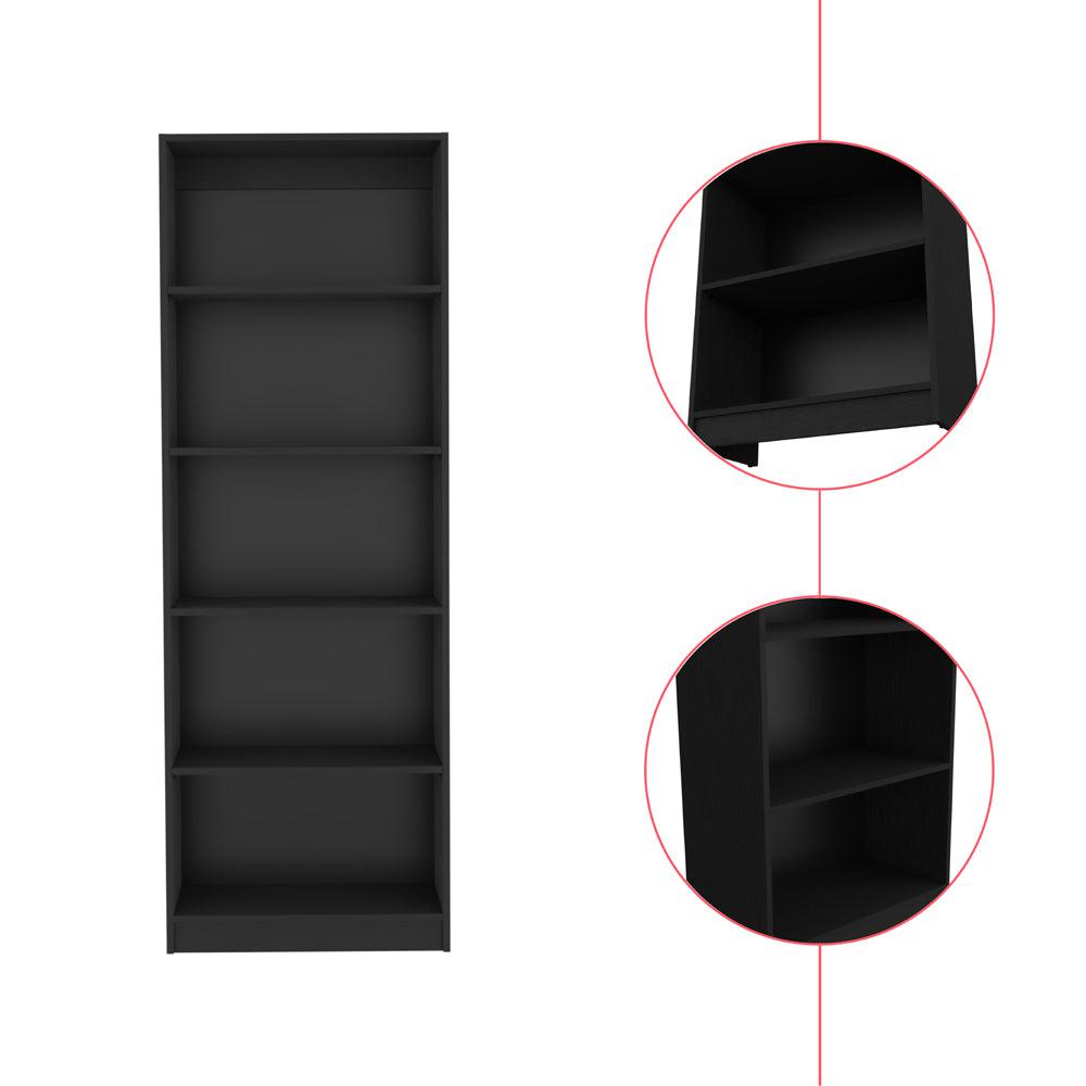 Bookcase 4-Shelves Benzoni, Office, Black. Picture 4