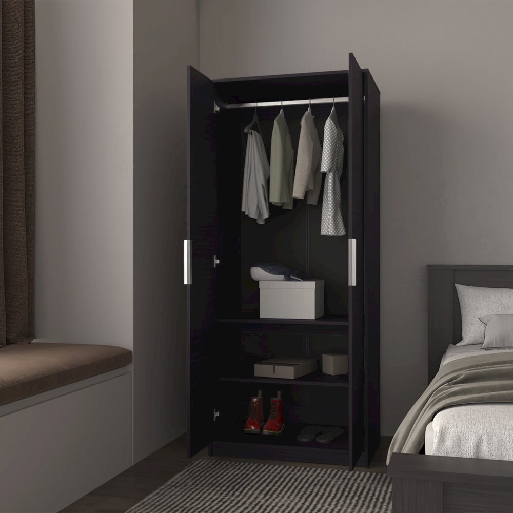 Trappe Eco Armoire, Bedroom, Black. Picture 5