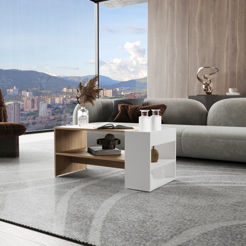 Corsica Table, Living Room, Brown and White. Picture 2
