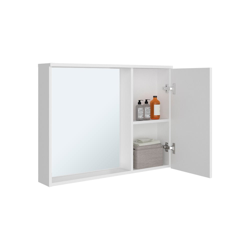 Irwin Modern Medicine Cabinet with Mirror – White Manufactured Wood Finish. Picture 8