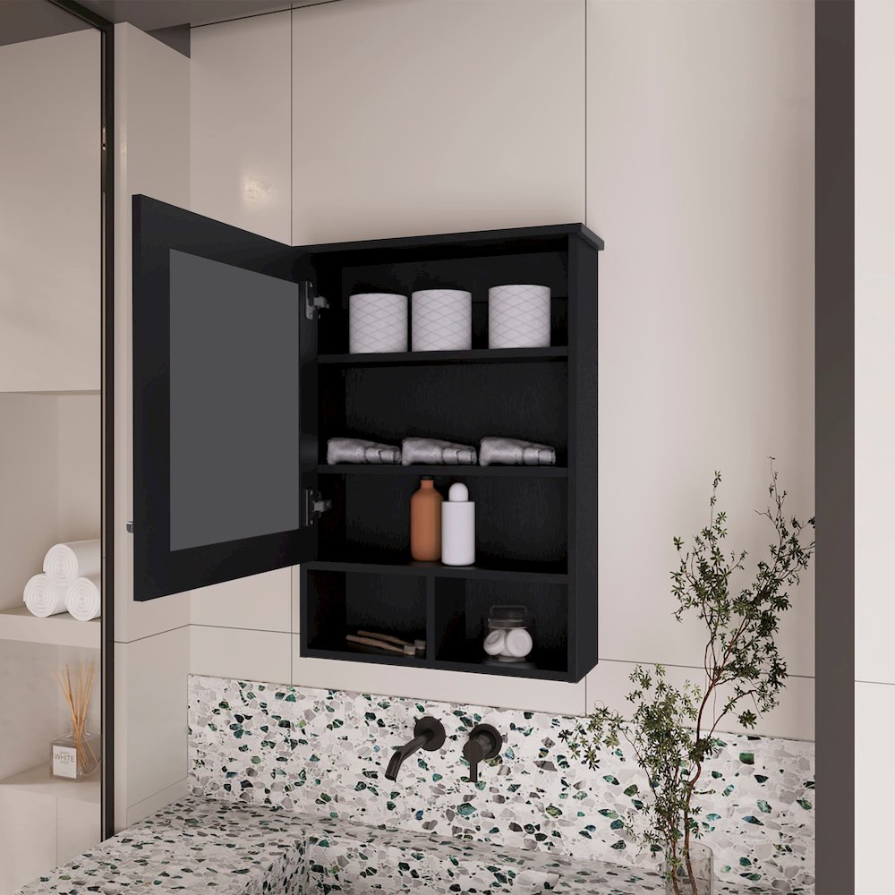 Medicine Cabinet Gibson, Bathroom, Black. Picture 4