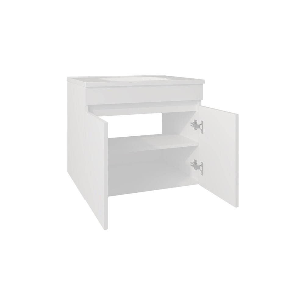 Colville Vanity Sink Wall Mounted, Two Doors, Compact Floating Design. Picture 4