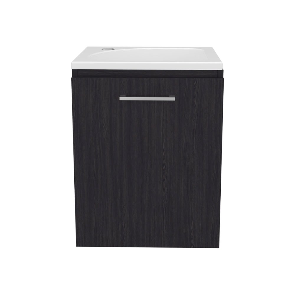 Summit Vanity Sink, Modern Black Bathroom Cabinet with Storage Space. Picture 1
