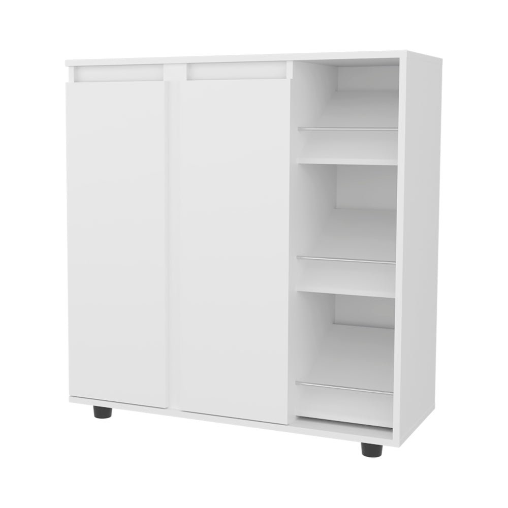 Dover Shoe Rack, 2 Doors with Sliding Mechanism, 11 Spacious Shelves. Picture 4
