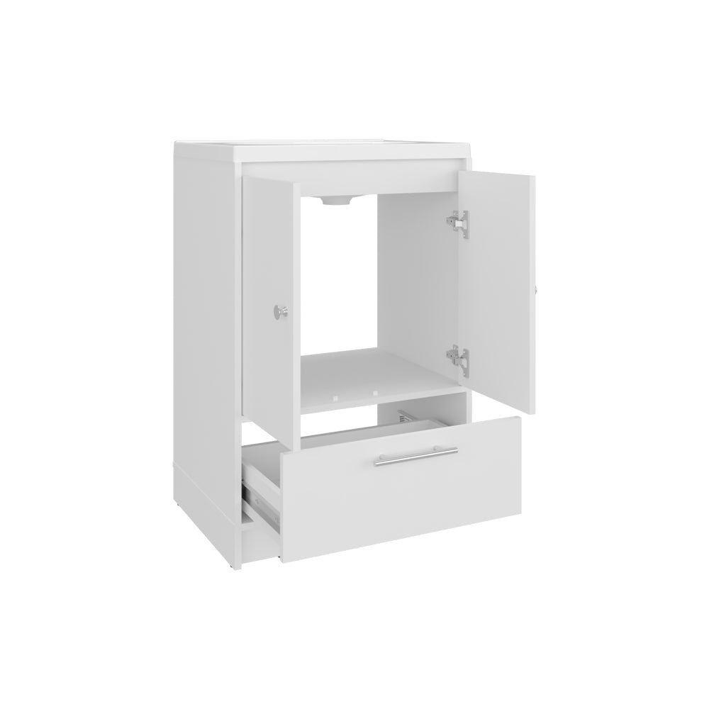 Bathroom Vanity 60 Kronos, Black, for Bathroom, integrated ceramic sink. Picture 4