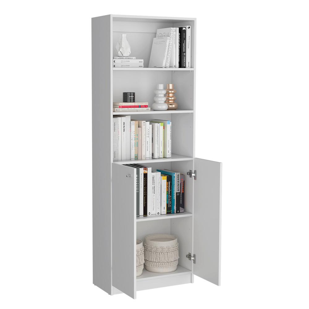 Utah 3 Piece Living Room Set with 3 Bookcases, White. Picture 7