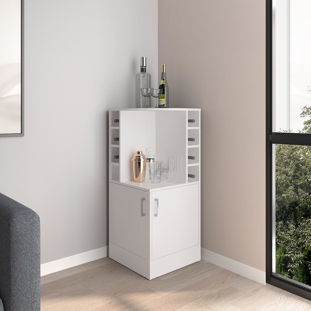 Hobart Bar Cabinet, Living Room, White. Picture 6