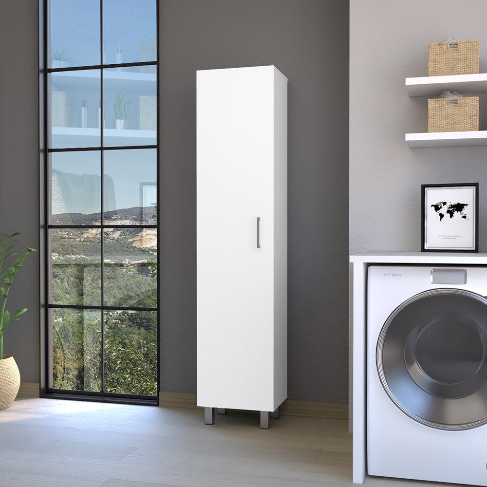 Storage Cabinet Molekeede, Four Shelves, White Finish. Picture 1