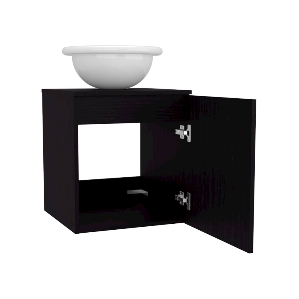 Vanity Sink, Wall-Mounted Bathroom Cabinet with Door and Basin, Compact Design. Picture 4