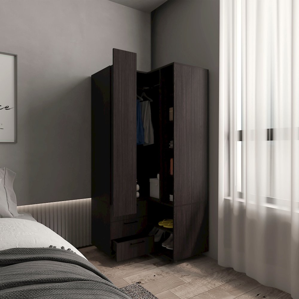 Ursine Armoire, Bedroom, Black. Picture 5
