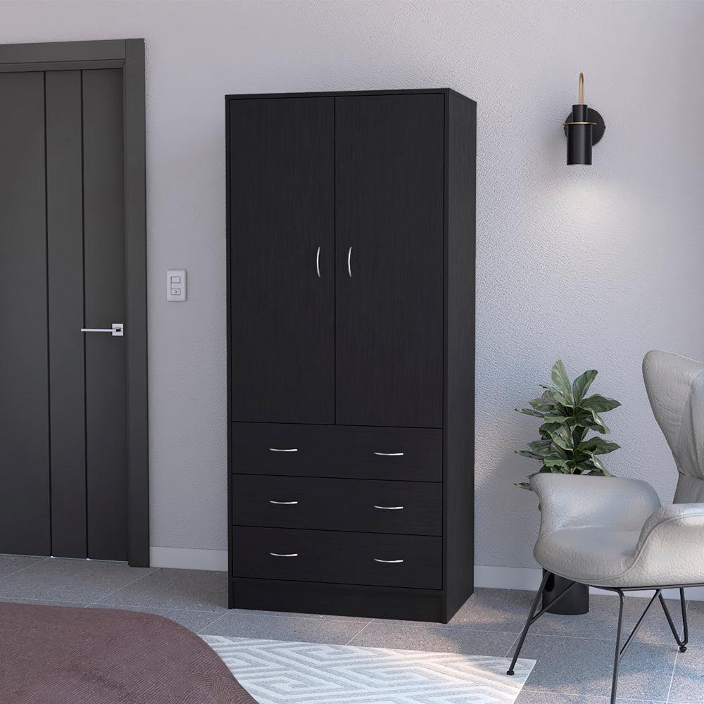 Armoire Ramey, Bedroom, Black. Picture 2
