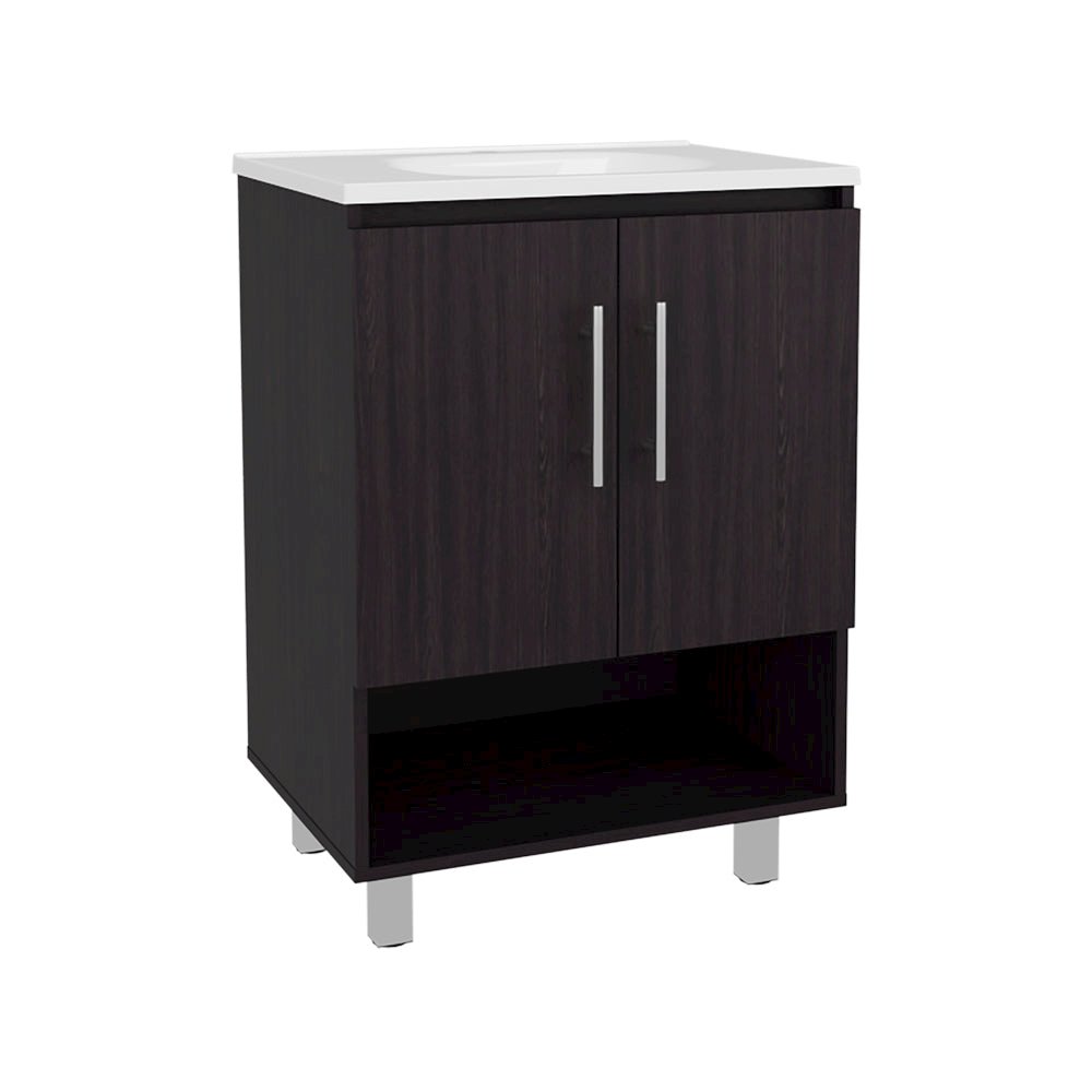Conrad Bathroom Vanity Kronos Wengue, Modern Freestanding Sink Cabinet. Picture 4