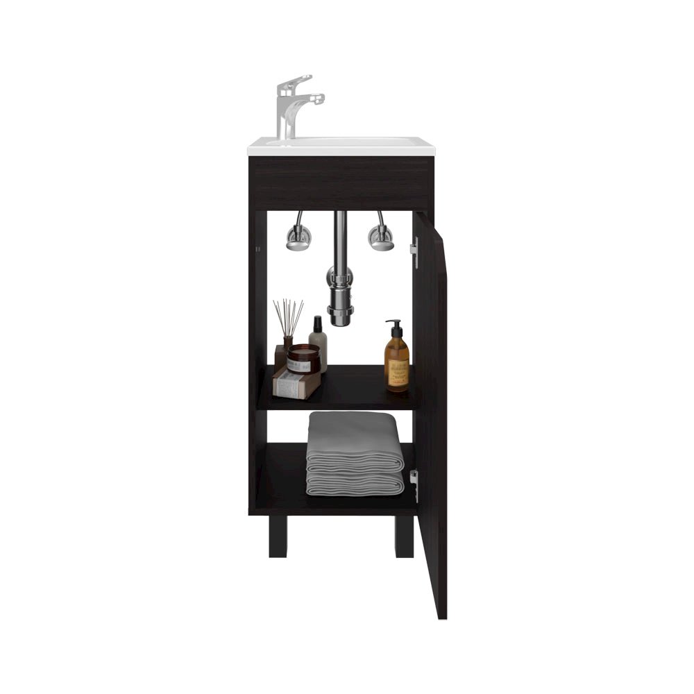 Vanity Sink, Modern Floor Cabinet, Single Door Storage,Manufactured Wood Finish. Picture 3