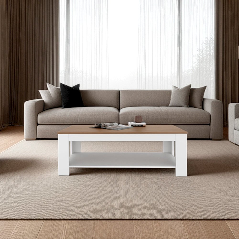 Bazine Table Nova, Modern Coffee Table with Open Shelf, Stylish Living Room. Picture 2