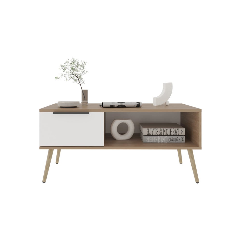Lavelle Table, Living Room, Brown and White. Picture 8