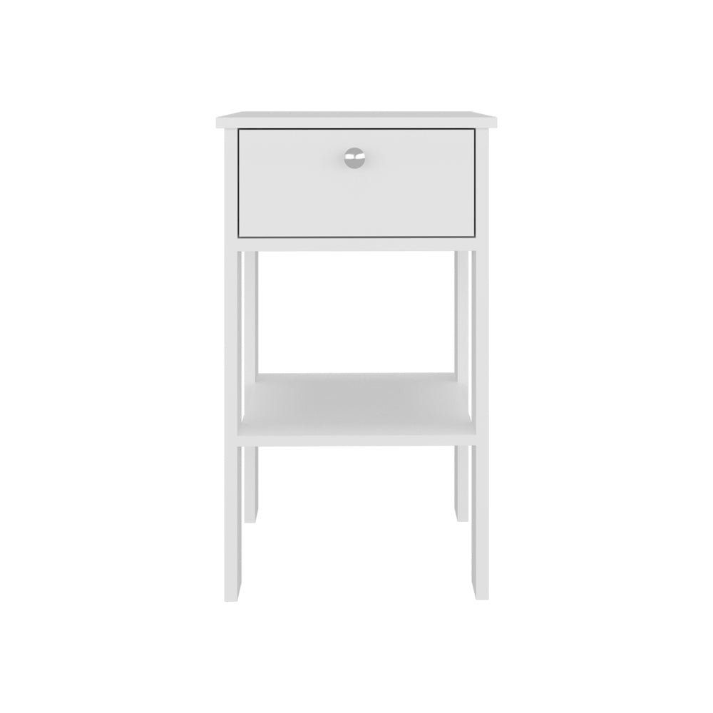 Scooba Stand, Manufactured Wood Nightstand with 1 Drawer and Open Shelf. Picture 1