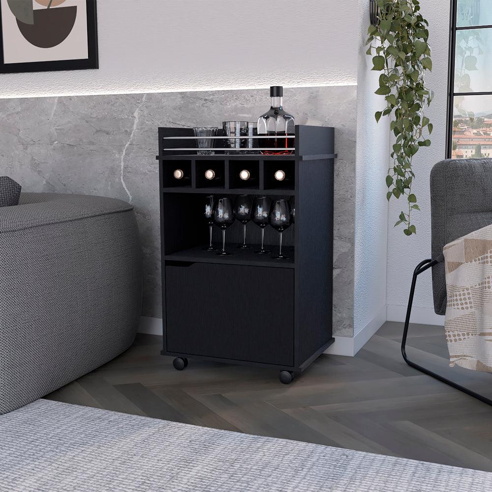 Bar Cart Kinsley, Living Room, Black. Picture 2