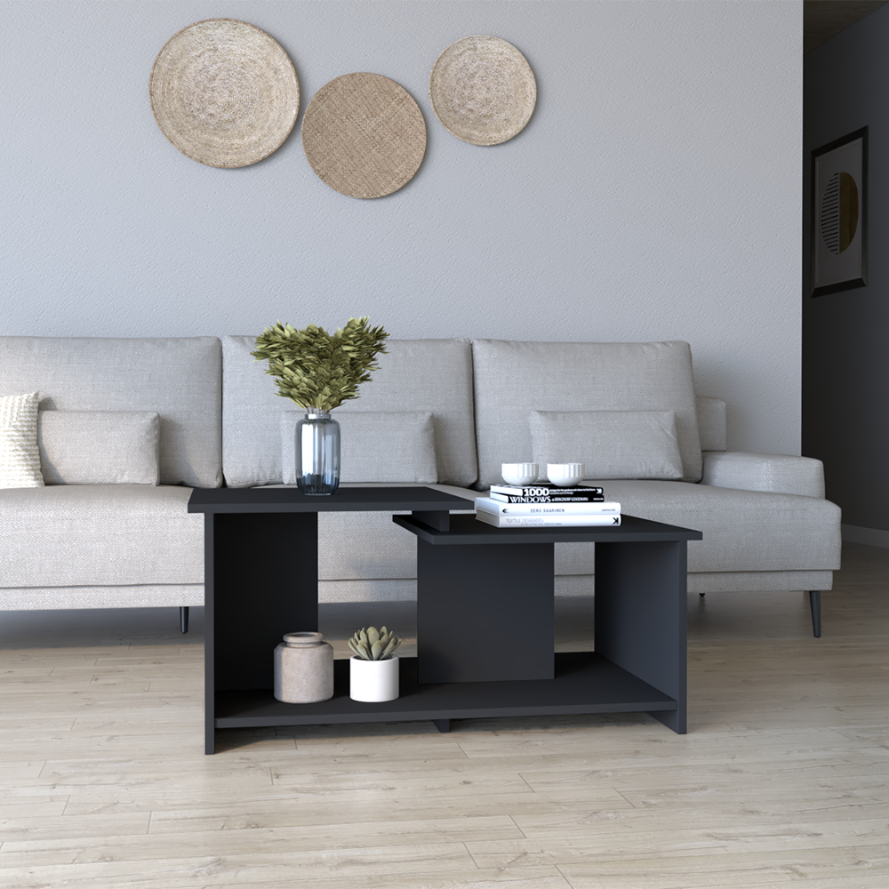 Coffee Table Rochester, Lower Open Shelf, Carbon Espresso Finish. Picture 1