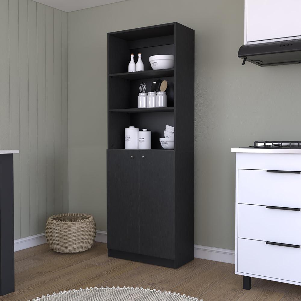 Bookcase Dual-Door Benzoni, Office, Black. Picture 6
