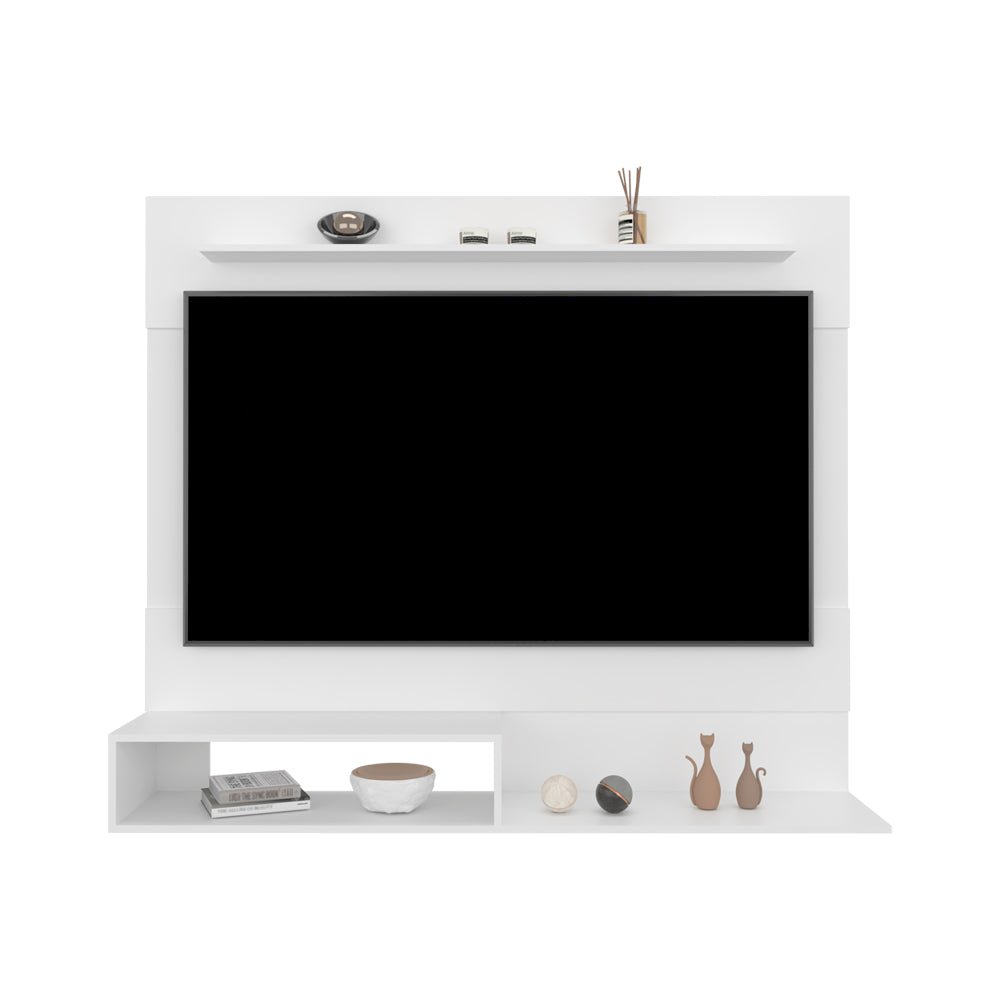 Floating Entertainment Center Albuquerque, Living Room, White. Picture 2