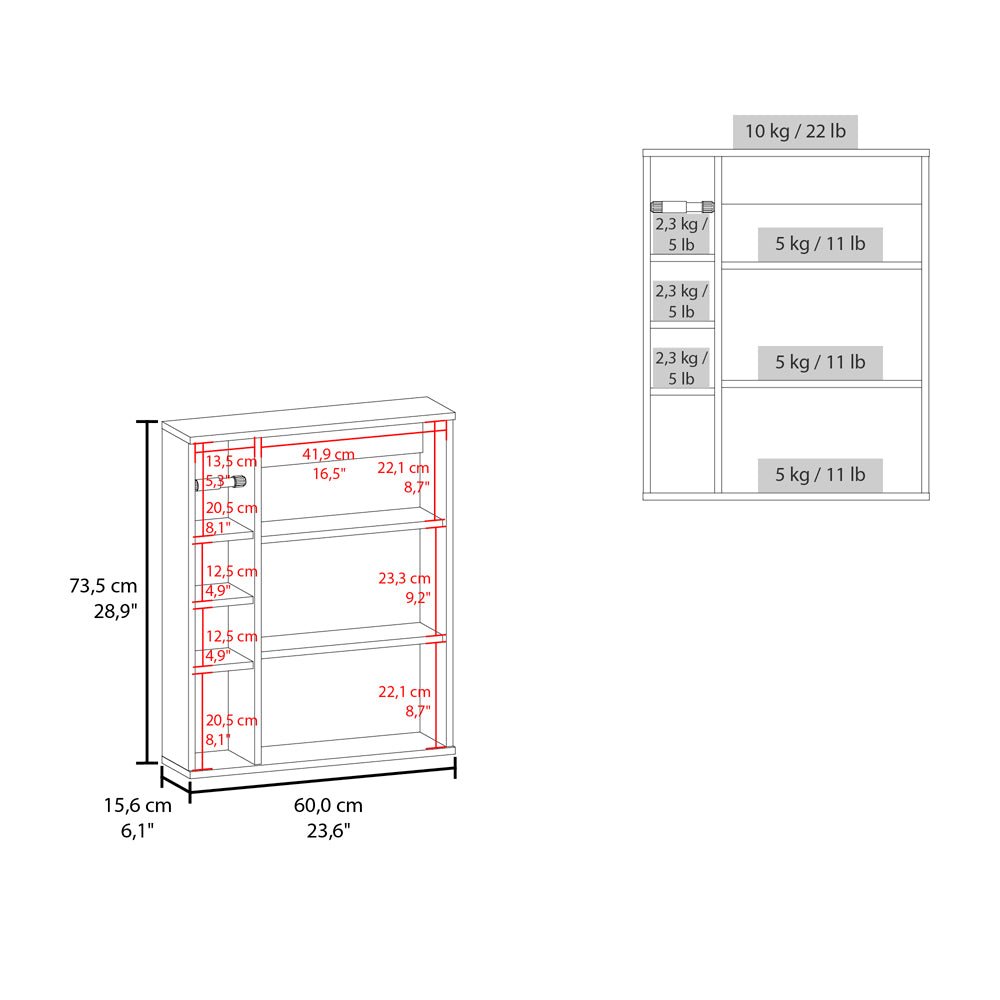 Medicine Cabinet, Manufactured Wood Finish, Sliding Door, Adjustable Shelves. Picture 5
