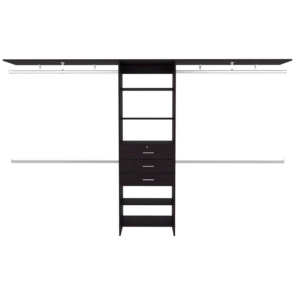 Taos Closet Organization System, Badroom, Black. Picture 1