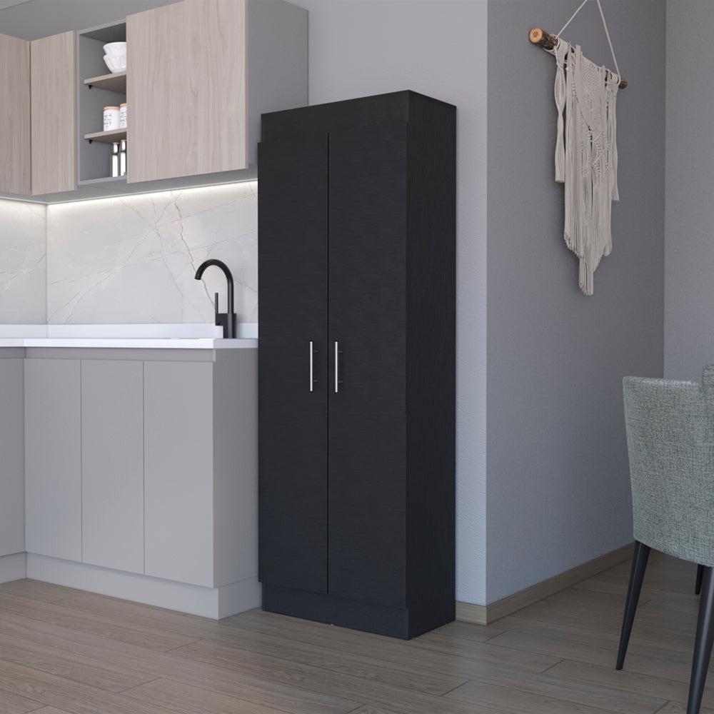 Pantry Cabinet Clinton, Kitchen, Black. Picture 2