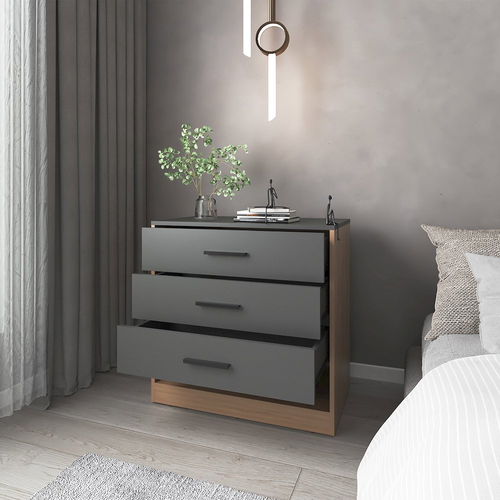 Fraser Dresser, Matt Grey/Macadamia. Picture 5