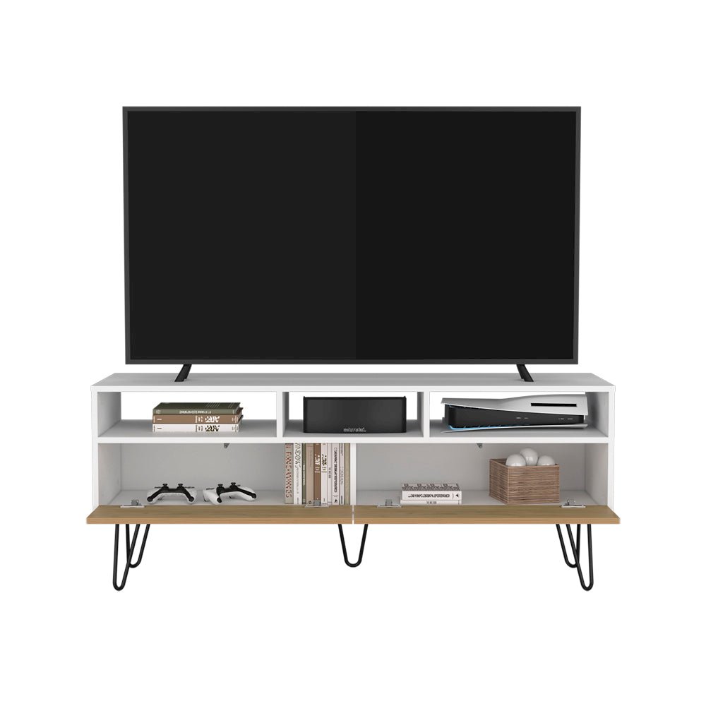 Glenns Ferry Tv Stand, Living Room,  White/Macadamia. Picture 3