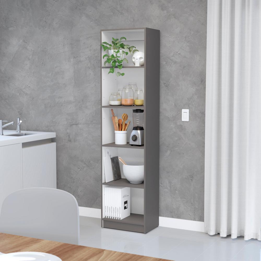 Bookcase XS Benzoni, Office, Matt Gray / White. Picture 6