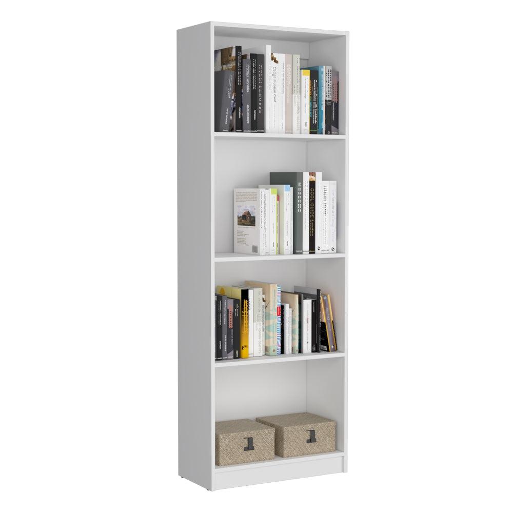 Clawson 4 Piece Living Room Set with 4 Bookcases, White. Picture 3