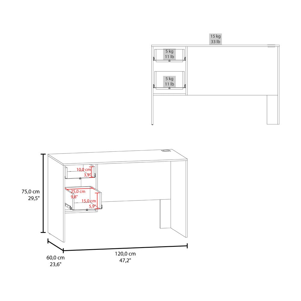 Odin Desk - Modern and Functional Desk with Drawers for Home Office. Picture 6