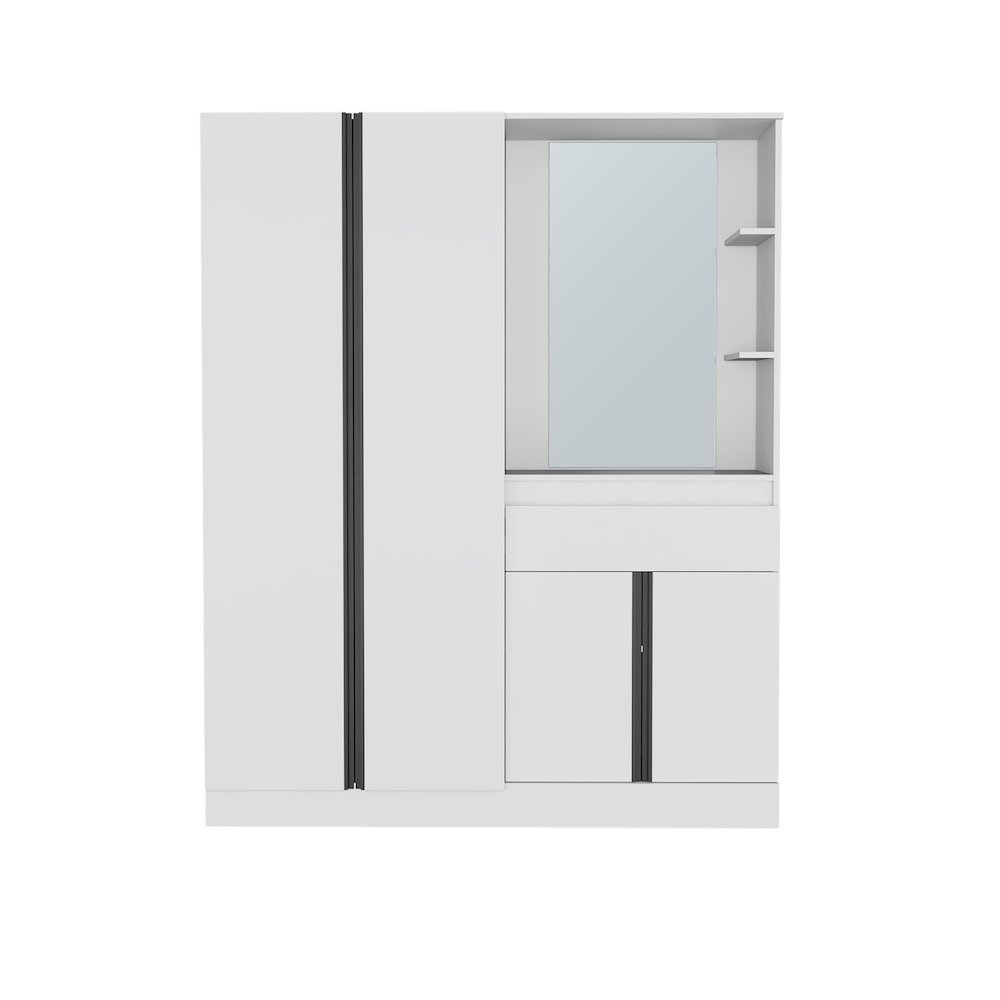 Minden Eco Armoire, Bedroom, White. Picture 1