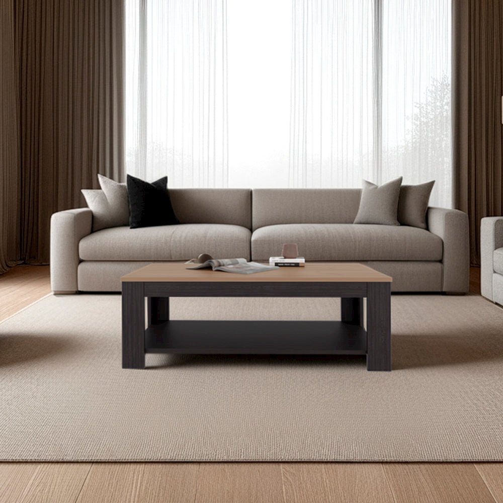 Bazine Table Nova, Modern Coffee Table with Open Shelf, Stylish Living Room. Picture 2