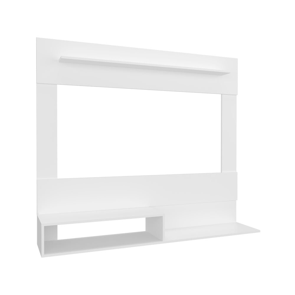 Floating Entertainment Center Albuquerque, Living Room, White. Picture 3