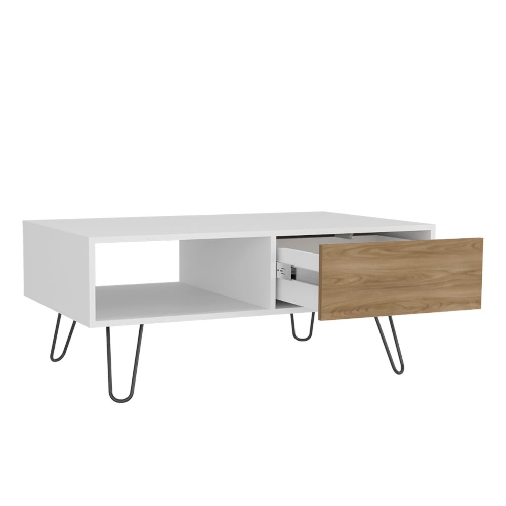 Taylor Coffee table , Living Room, White/Ligth Pine. Picture 2