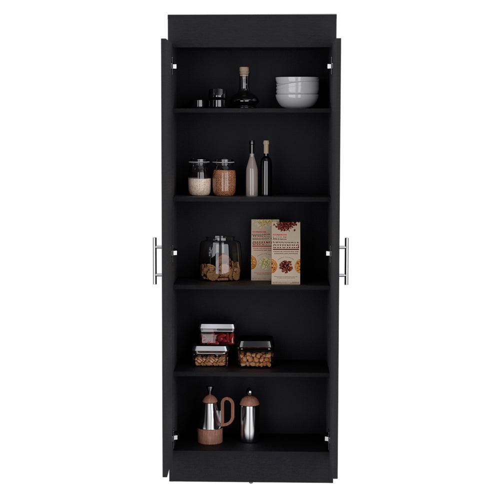 Pantry Cabinet Clinton, Kitchen, Black. Picture 4