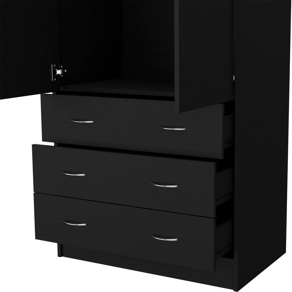 Armoire Ramey, Bedroom, Black. Picture 7