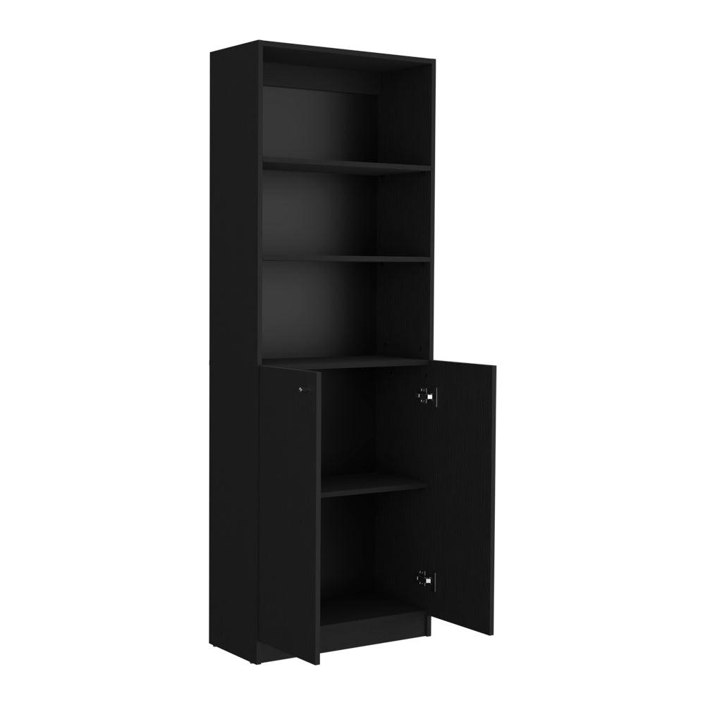 Bookcase Dual-Door Benzoni, Office, Black. Picture 5