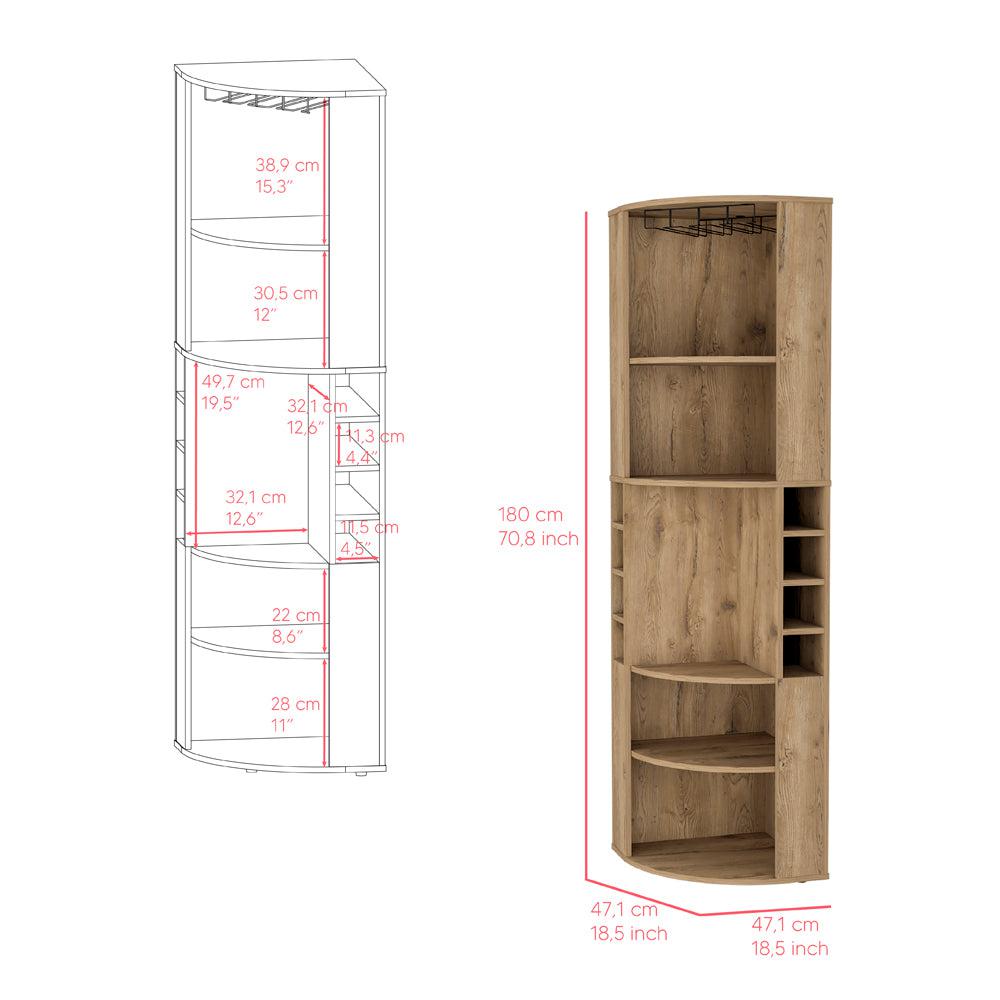 Bar Cabinet Jansen, Living Room, Macadamia. Picture 3