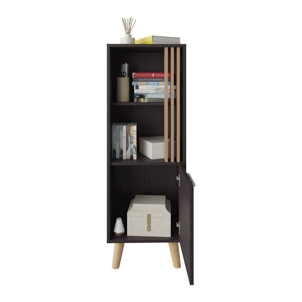 Bedford Storage Cabinet, Living Room, Black/Light Oak. Picture 2