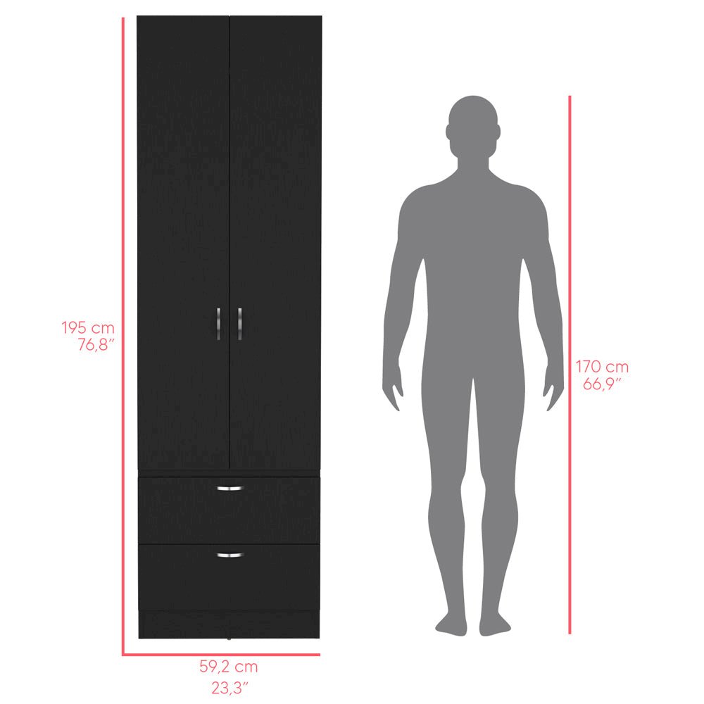 Armoire Marlton, Bedroom, Black. Picture 8