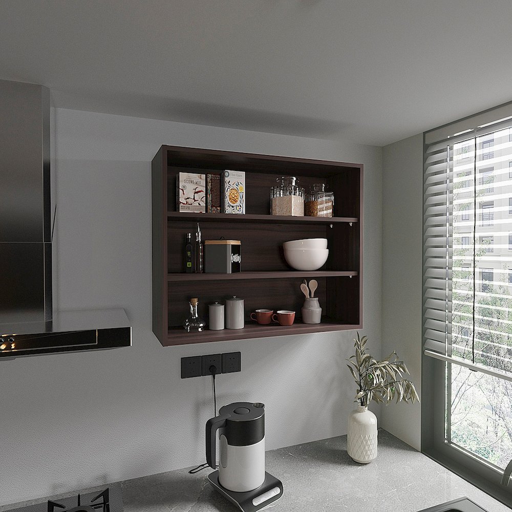 Floating Shelf Meeker, Kitchen, Brown. Picture 6
