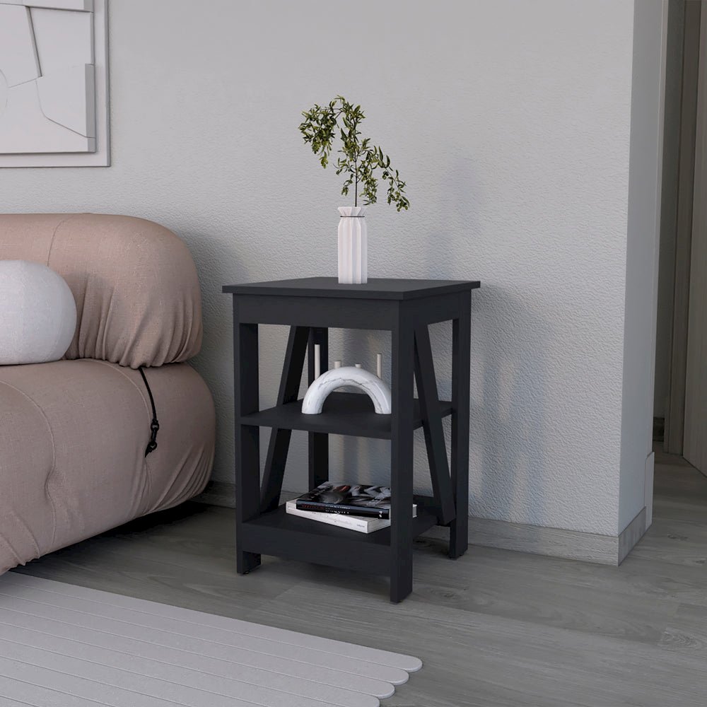 Side Table Rossville, Living Room, Black. Picture 2